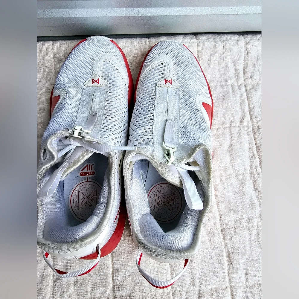 NIKE PG 4 TB PAUL GEORGE TEAM BASKETBALL WHITE RED Men:Sz 7.5 Women:Sz 9 - Picture 5 of 7